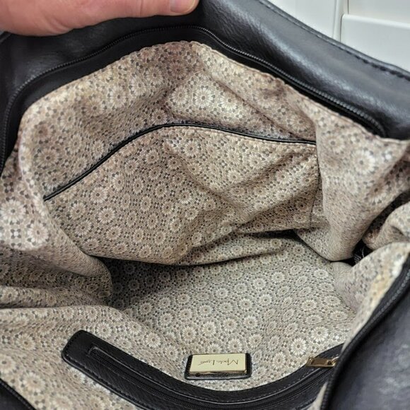 Moda Luxe Gray Tote Faux Leather Suede Purse Satchel - Picture 10 of 14